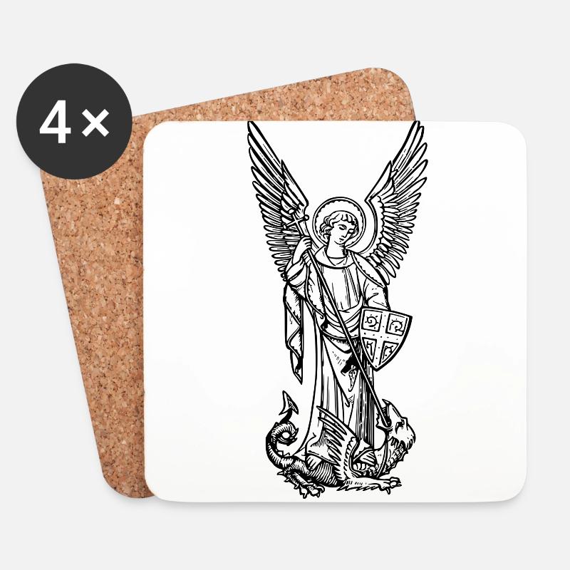 JESUS CHRISTUS ENGEL RELIGION GOTT GESCHENK - Untersetzer (4er-Set) - Weiß