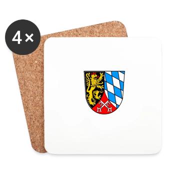 Oberplaz coat of arms t-shirts 100% - Coasters (set of 4) - white - Front