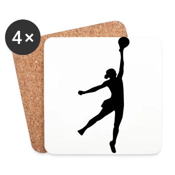 basketball player spieler sport87 - Untersetzer (4er-Set) - Weiß - Vorne