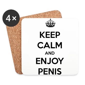 Penis! Lovetoy / Geschenk - Untersetzer (4er-Set) - Weiß - Vorne