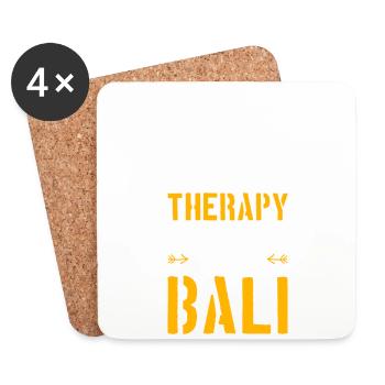 Bali T-shirt idée humour énonciations drôles de cadeau - Dessous de verre (lot de 4) - blanc - Devant