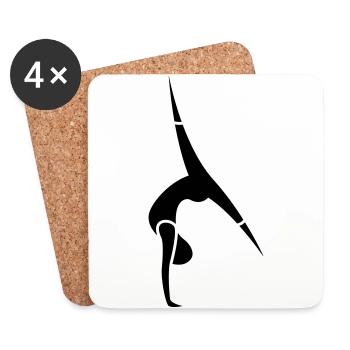 Gymnastics - Gymnast - Coasters (set of 4) - white - Front