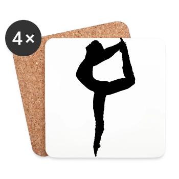 Ballet dancing idea gift hobby sport stretching - Coasters (set of 4) - white - Front