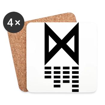 Dianzu Logo full AI - Untersetzer (4er-Set) - Weiß - Vorne