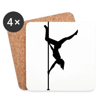 Poledance Pole Dancing Danse Danse Bâton Danse - Dessous de verre (lot de 4) - blanc - Devant