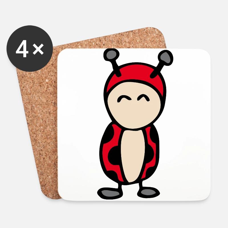 ladybugs - Coasters (set of 4) - white