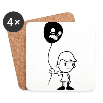 Boy with Balloon - Untersetzer (4er-Set) - Weiß - Vorne