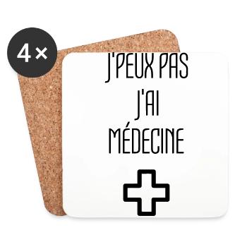 Doctor Arzt Médecin Docteur Medecine Life - Coasters (set of 4) - white - Front