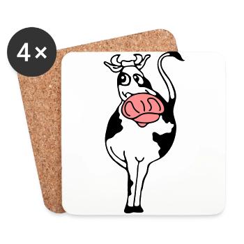 bull - Coasters (set of 4) - white - Front