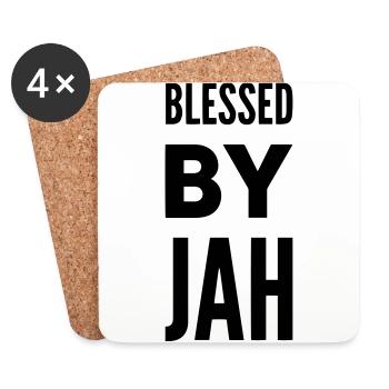 Béni par Jah 3 - Dessous de verre (lot de 4) - blanc - Devant