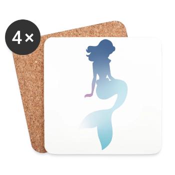 Mermaid - Coasters (set of 4) - white - Front
