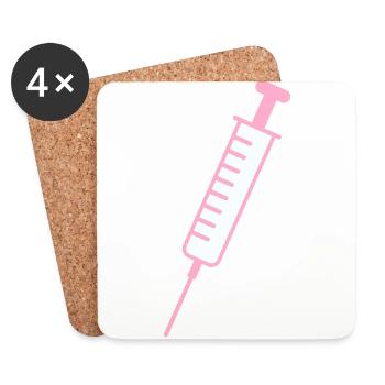 Physician Assistant Syringe Icon Nurse - Coasters (set of 4) - white - Front