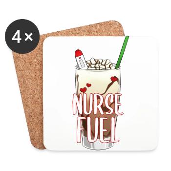 Nurse Energy Coffee Ice Cream I Cadeau - Dessous de verre (lot de 4) - blanc - Devant