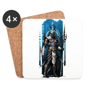 Osiris, sentinelle du royaume de l’au-delà - Dessous de verre (lot de 4) - blanc - Devant