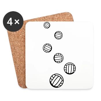 Volleyball symbol - Coasters (set of 4) - white - Front