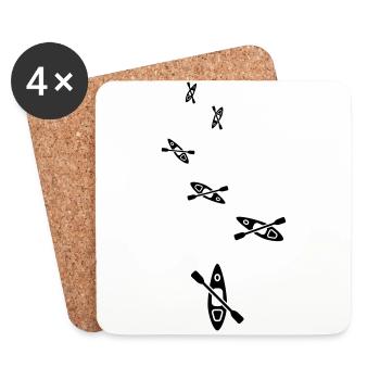 Canoe icon - Coasters (set of 4) - white - Front