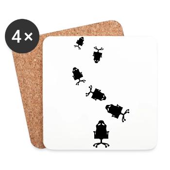 Jeu sur chaise de joueur - Dessous de verre (lot de 4) - blanc - Devant