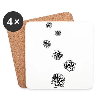 Coral Ocean - Coasters (set of 4) - white - Front