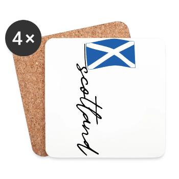 Scotland Flag Scottish - Coasters (set of 4) - white - Front