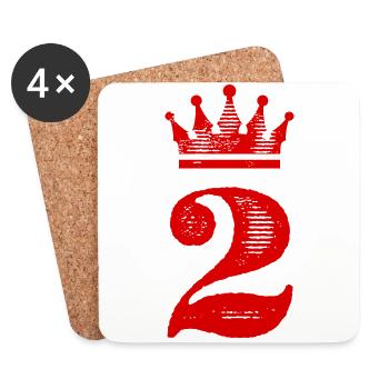 2 Number crown - Coasters (set of 4) - white - Front