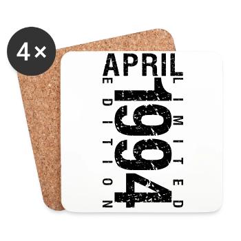 Birthday April 1994 April born in April 1994 - Coasters (set of 4) - white - Front
