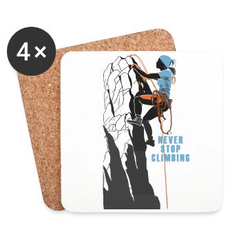 Never Stop Climbing (Girls Edition) - Untersetzer (4er-Set) - Weiß - Vorne
