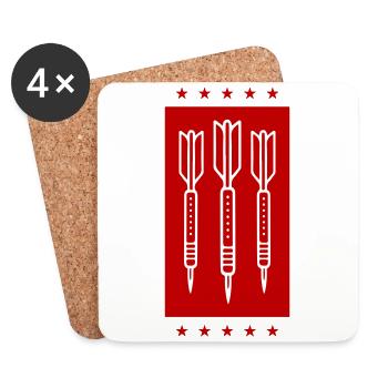 Dartpfeile Symbol Darts Team - Coasters (set of 4) - white - Front