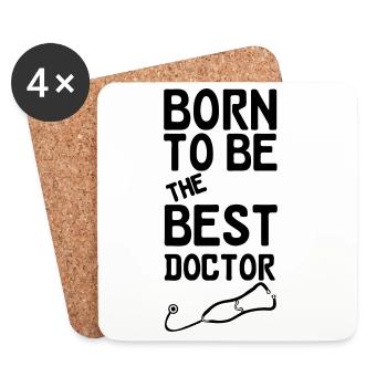 Doctor Doktor Arzt Medizin Spruch Geschenk - Untersetzer (4er-Set) - Weiß - Vorne