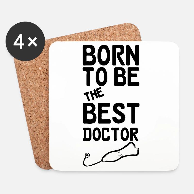 Doctor Doktor Arzt Medizin Spruch Geschenk - Untersetzer (4er-Set) - Weiß