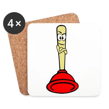 Pömpel - Untersetzer (4er-Set) - Weiß - Vorne