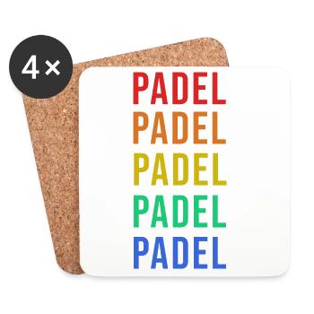 Serve Padel Sport Padel Game Tournament Players - Coasters (set of 4) - white - Front