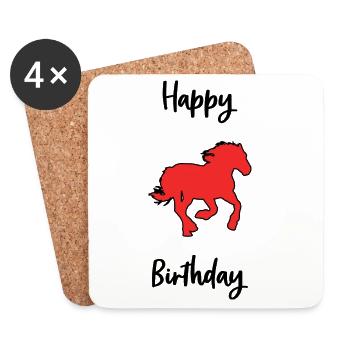 ANNIVERSARY. HORSE - Coasters (set of 4) - white - Front