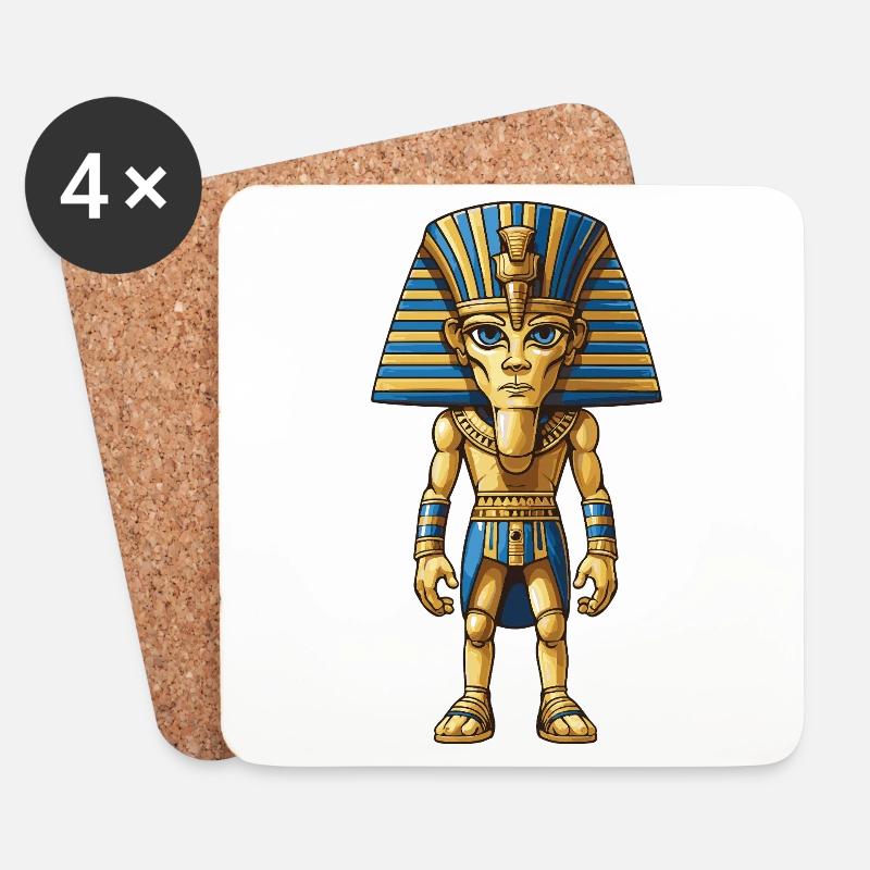 Pharao - Untersetzer (4er-Set) - Weiß