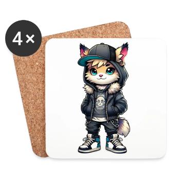 Hubutz urban look - Untersetzer (4er-Set) - Weiß - Vorne