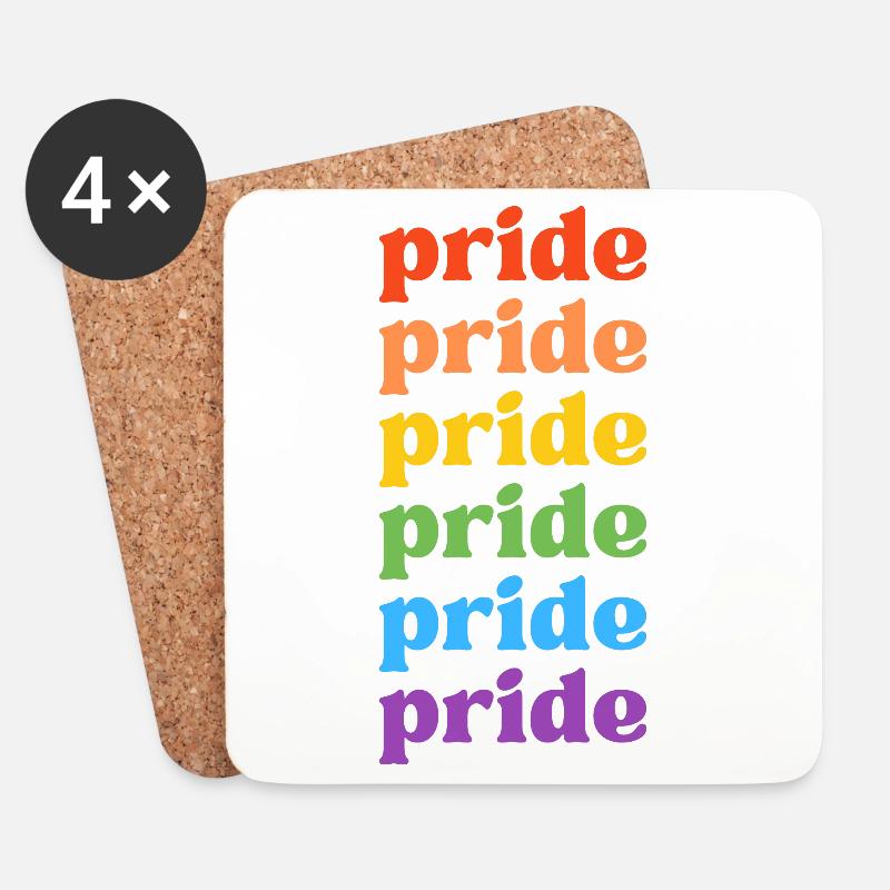 Pride - Coasters (set of 4) - white