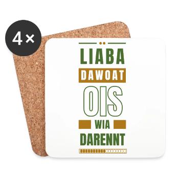 liaba dawoat ois wia darennt - everything with calm - Coasters (set of 4) - white - Front