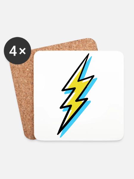 Vanguard Style Lightning - Coasters (set of 4) - white