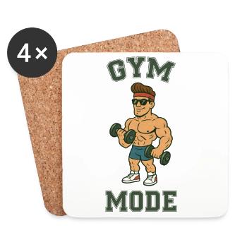 Gymnase Mode Fitness Dessin animé - Dessous de verre (lot de 4) - blanc - Devant