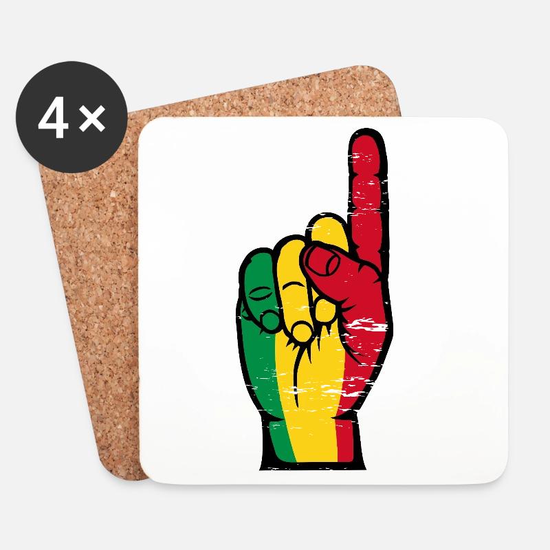 Mali Flagge Nummer 1 used - Untersetzer (4er-Set) - Weiß