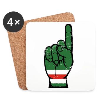 Tschetschenien Flagge Nummer 1 used - Untersetzer (4er-Set) - Weiß - Vorne