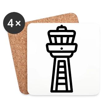 Control Tower - Coasters (set of 4) - white - Front