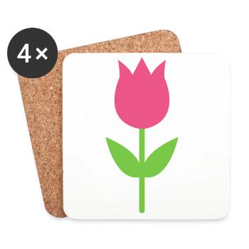 Tulip - Coasters (set of 4) - white - Front