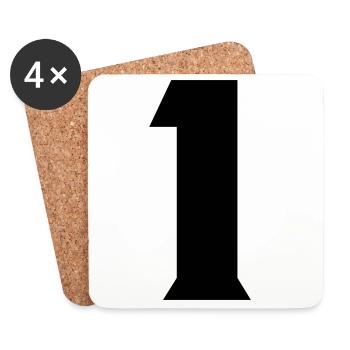 1 - Dessous de verre (lot de 4) - blanc - Devant