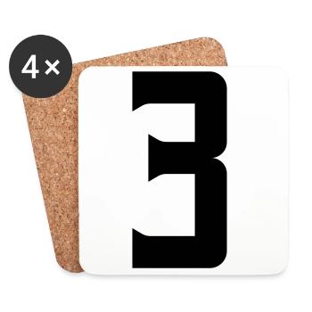 3 - Untersetzer (4er-Set) - Weiß - Vorne