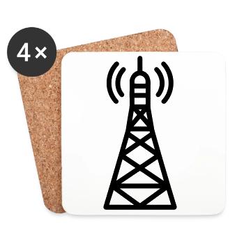 Radio Tower - Coasters (set of 4) - white - Front