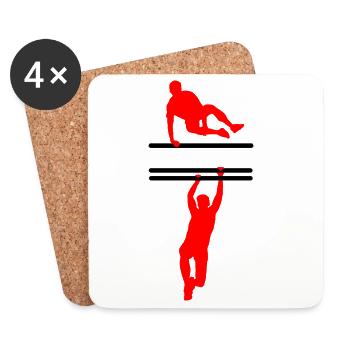 OCR Custom – Anpassbares Design - Untersetzer (4er-Set) - Weiß - Vorne