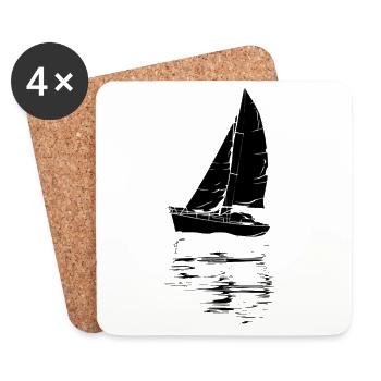 Voile - Dessous de verre (lot de 4) - blanc - Devant
