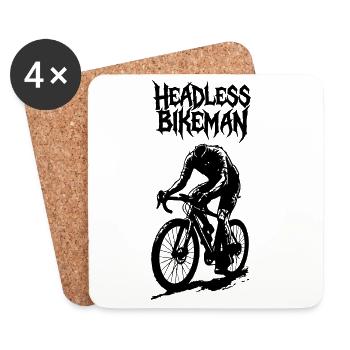 HeadlessBikeman_V2 - Coasters (set of 4) - white - Front