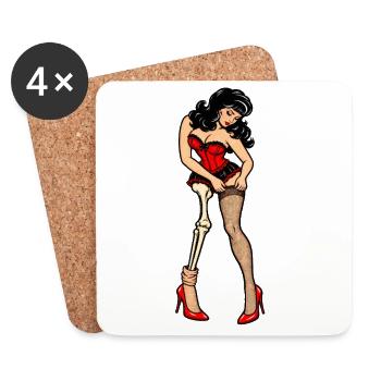 BARES BOUDOIR - Untersetzer (4er-Set) - Weiß - Vorne