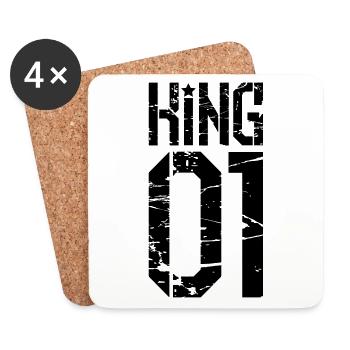 117 King 01 - Coasters (set of 4) - white - Front